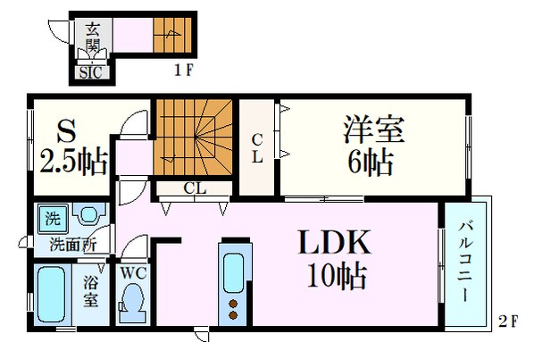 摂津本山駅 徒歩3分 2階の物件間取画像